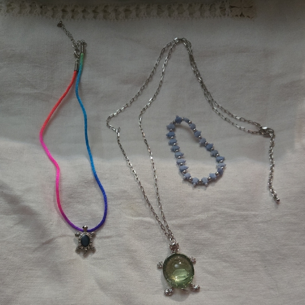 Turtle Necklaces and  Bracelet